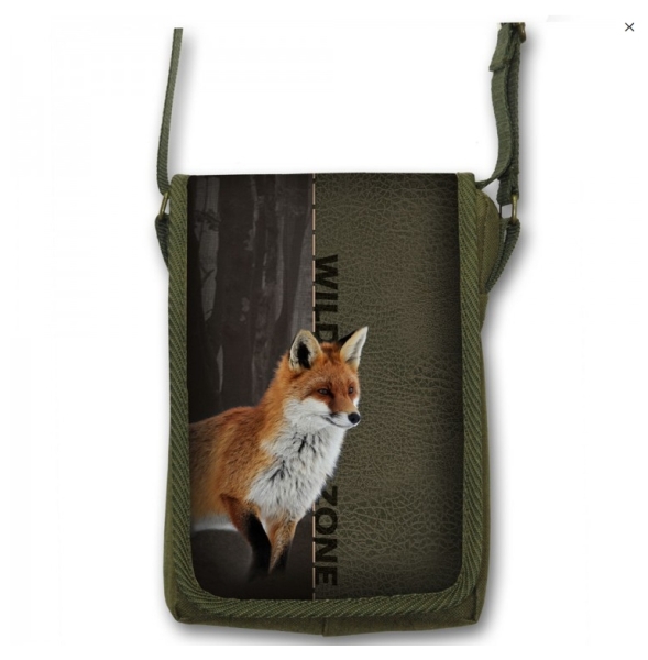 Jagdtasche , Hundeplatztasche , Fernglastasche , Dummytasche , Umhängetasche mit Fuchs Motiv